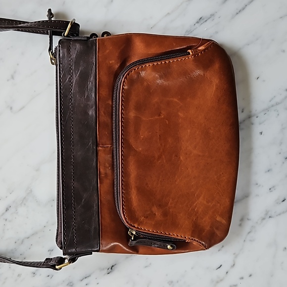 Tignanello brown leather Crossbody Purse - Picture 3 of 7